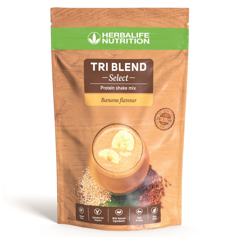 Herbalife Tri Blend Select Banana plant protein shake 600g canister
