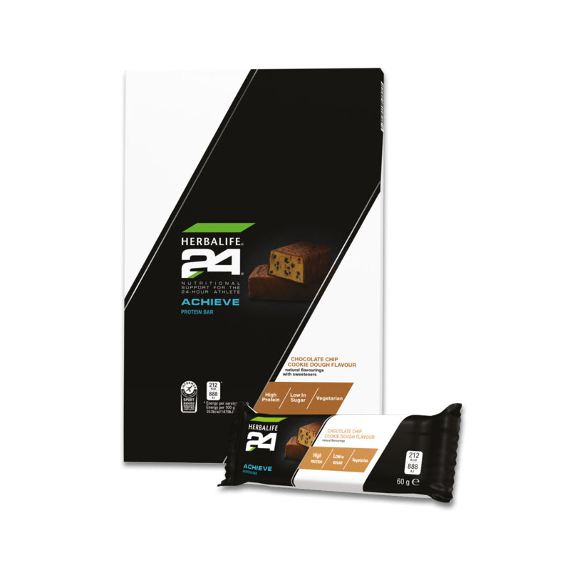 Herbalife H24 Achieve Bar Cookie Dough sports protein bar box of 6