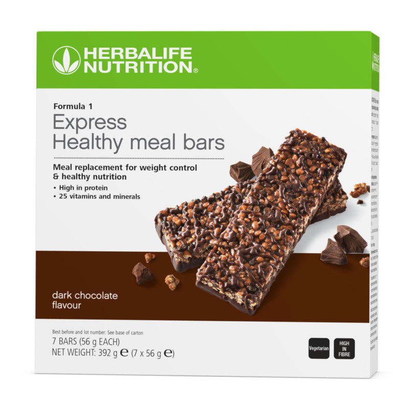 Herbalife F1 Express Meal Bars dark chocolate box of 7