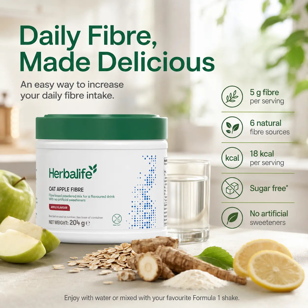Oat Apple Fibre Drink Apple 204 g