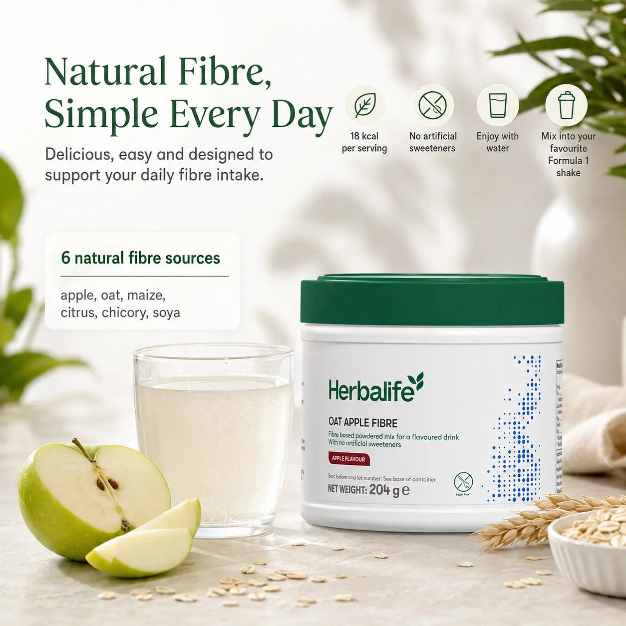Oat Apple Fibre Drink Apple 204 g